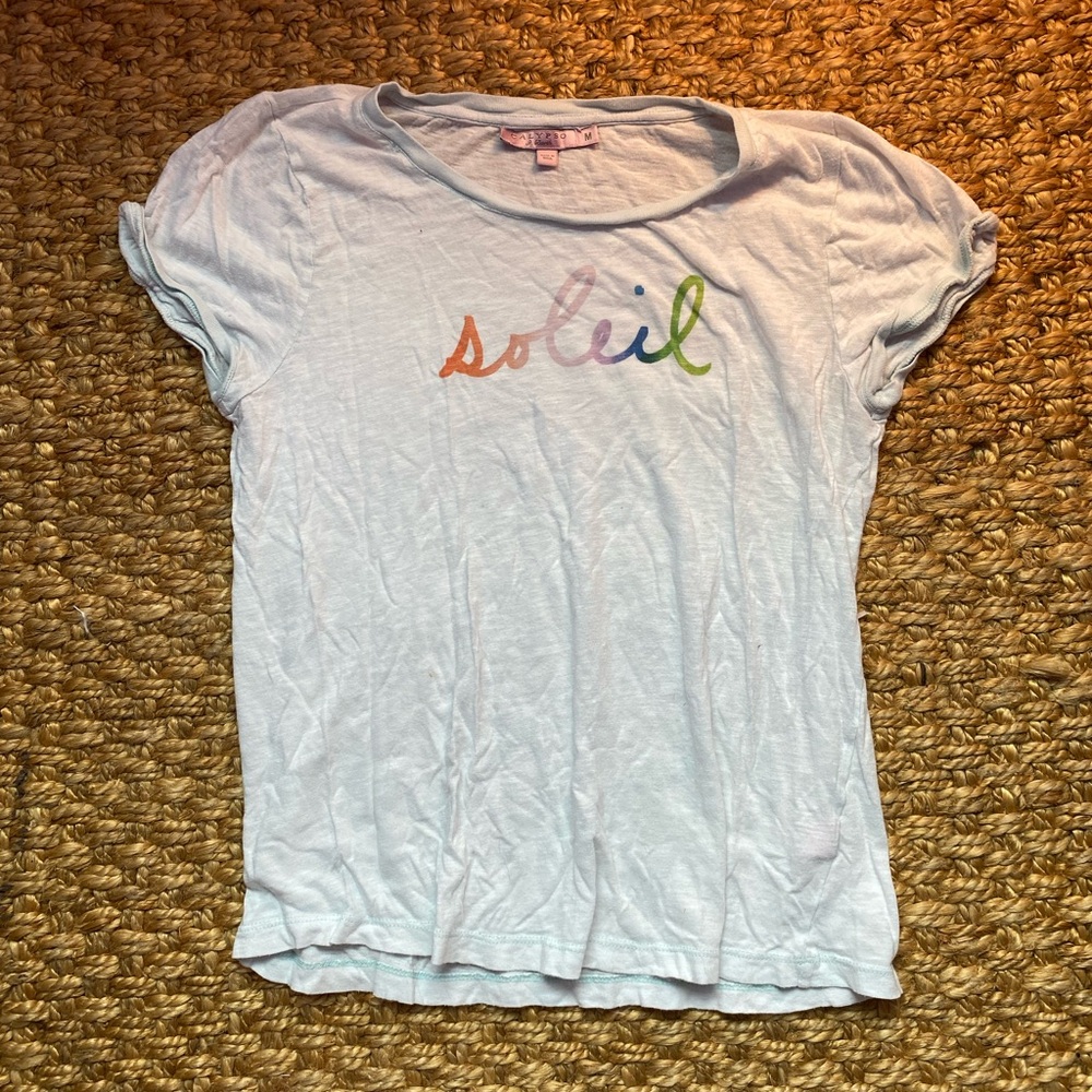 Calypso St. Barth “soleil” T-shirt size M light blue